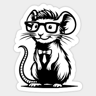 Nerdy Rat Sticker